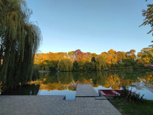 Közvetlen, kiépített vízpart csónakkal