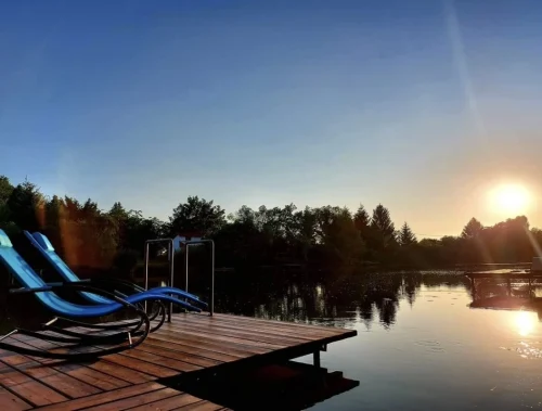 Nyári naplemente a stégről