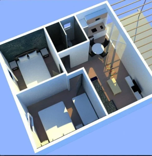 A nyaraló alaprajza