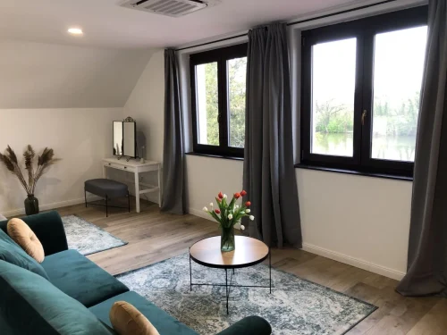 Kilátás a nagy hálószobából a Holt-Körösre